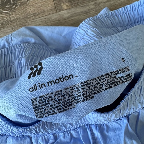 All in Motion Swish High-Waisted Wide Band Athletic Shorts Blue - Picture 2 of 3